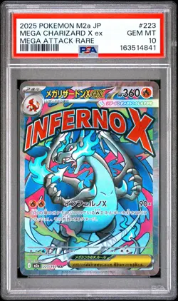 2025 POKEMON JAPANESE M2A-MEGA DREAM EX #223 MEGA CHARIZARD X EX PSA 10 - Image 1