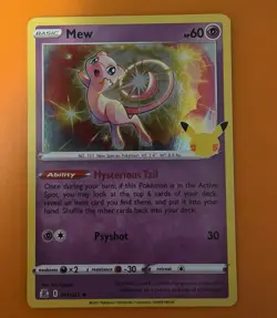 MEW 11/25 MP HOLO RARE CELEBRATIONS 25TH ANNIVERSARY POKEMON 2021 - Image 1