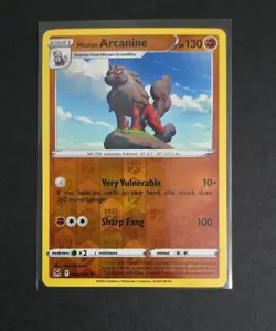 Hisuian Arcanine #084/196 Reverse Holo Rare 2022 Pokemon Lost Origin LP - Image 1