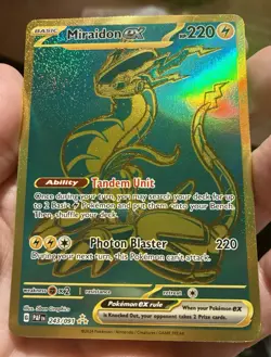 Pokemon Miraidon ex 243/091 SV Paldean Fates Hyper Rare Full Art Holo - Image 1