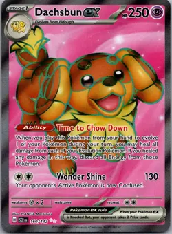 Dachsbun ex 160/142 Ultra Rare Stellar Crown Pokemon Holo Near Mint - Image 1