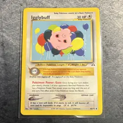 Pokemon TCG Igglybuff Uncommon 40/75 Neo Discovery 2001 English 30 HP Unlimited - Image 1