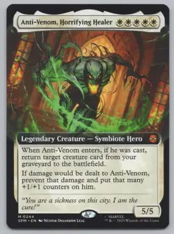 MTG - Anti-Venom, Horrifying Healer (Extended Art) - Spider-Man (SPM) -r455 - Image 1