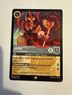 Disney Lorcana Jafar Tyrannical Hypnotist 7 HP textured 172/204 Aladdin - Image 1
