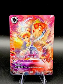 Disney Lorcana Attack Of The Vine Peter Pan Tinker Bell Enchanted Pack Fresh NM - Image 1