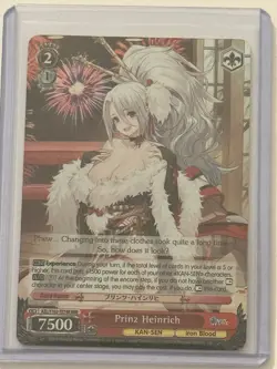 Weiss Schwarz Azur Lane Prinz Heinrich AZL/S102-TE74R RRR ENGLISH NM - Image 1