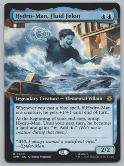 MTG - Hydro-Man, Fluid Felon (Extended Art) - Spider-Man (SPM) -r454 - Image 1