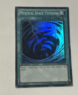 Yugioh! - Mystical Space Typhoon Holo YS13-ENV12 Super Rare 1st Edition MP - Image 1