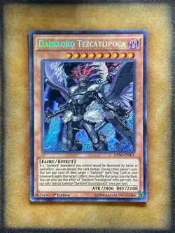 Yugioh Darklord Tezcatlipoca DESO-EN031 Secret Rare 1st Ed NM - Image 1