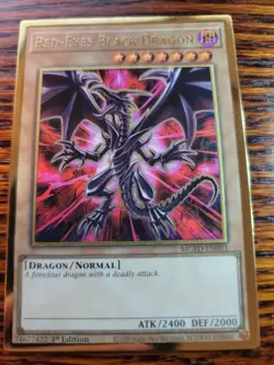 Red-Eyes Black Dragon (Premium Gold Rare, MGED-EN003) Yu-Gi-Oh! Alt Art - Image 1