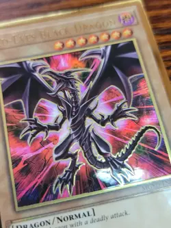 Red-Eyes Black Dragon (Premium Gold Rare, MGED-EN003) Yu-Gi-Oh! Alt Art - Image 2