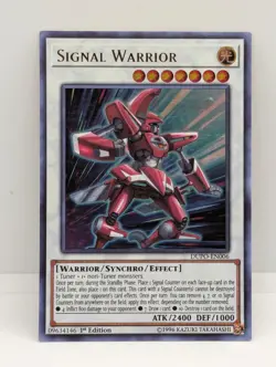 SIGNAL WARRIOR DUPO-EN006 DUEL POWER YU-GI-OH 1ST EDITION LP SIGNAL WARRIOR - Image 1