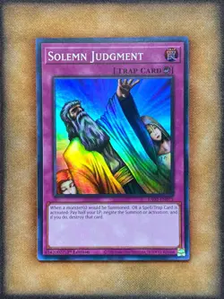 Yugioh Solemn Judgment RA02-EN075 Super Rare 1st Ed NM - Image 1