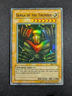 Yugioh - Sanga of The Thunder MRD-025 Unlimited Super Rare Holo Shift MP - Image 1
