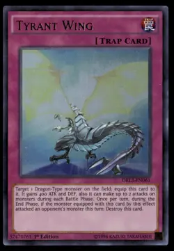 Tyrant Wing Dragons of Legend: Unleashed DRL3-EN061 Ultra Rare Yugioh LP - Image 1