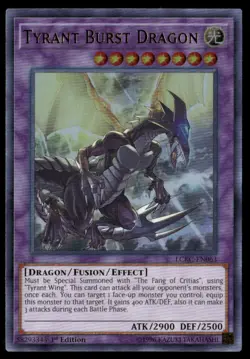 Tyrant Burst Dragon Legendary Collection Kaiba LCKC-EN063 Ultra Rare Yugioh LP - Image 1