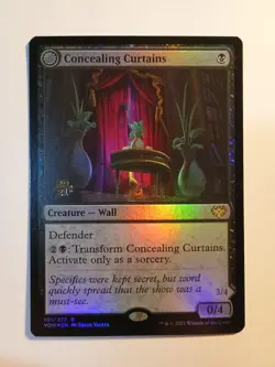 Concealing Curtains Pre Release Foil 101/277 Mtg Magic The Gathering Rare VOW NM - Image 1