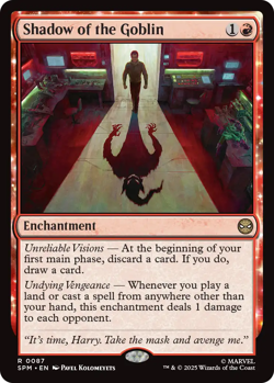 Shadow of the Goblin 0087 ~ Rare MTG Marvel Spider-Man - Image 1