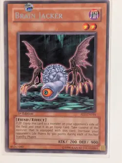 Yugioh Brain Jacker FET-EN034 Rare 1st Edition LP - Image 2