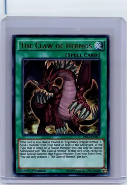 The Claw of Hermos DRL3-EN067 DragonsofLegend: Unleashed Yu-Gi-Oh 1st Edition LP - Image 1