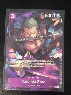 Roronoa Zoro OP09-076 Alt Art Promo - One Piece TCG Welcome Pack Vol. 2 C - Image 1