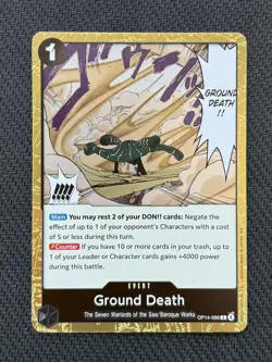 Ground Death OP14-096 One Piece The Azure Sea's Seven Foil Rare Near Mint - Image 1