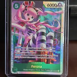 Bandai Perona OP14-033 Special Holo Character 6000 Power One Piece CCG Card - Image 1