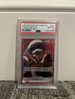 One Piece En Trafalgar Law Alternate Art EB04 OP14-001 PSA 10 Gem Mint - Image 1