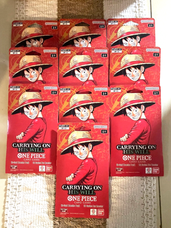 Lot 10x ENGLISH One Piece CCG: Carrying On His Will - Sleeved Booster Pack OP-13 - Image 1