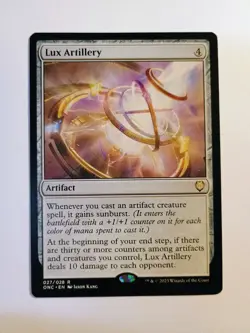 Lux Artillery 027/028 Mtg Magic The Gathering Regular Rare ONC NM - Image 1