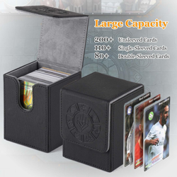 Card Deck Box, 110+ Storage MTG Deck Box with 50 Pcs Card Sleeve, Collectible Tr - Image 2