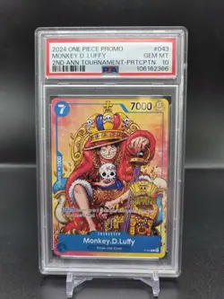 PSA 10 One Piece Promo Monkey D Luffy 2nd Anniversary Tournament Participation - Image 1