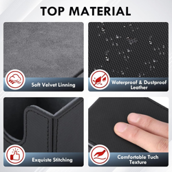180+ Card Deck Box with Magnetic Closure, PU Leather MTG Commander Deck Case Hol - Image 5