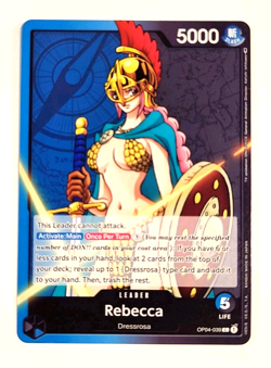 Rebecca - OP04-039 - Leader Card - Kingdoms of Intrigue - One Piece - Image 1