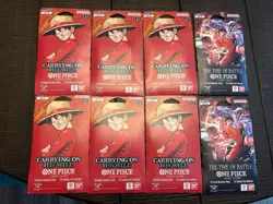 One Piece TCG Carrying On His Will & Time of Battle Sleeved Booster Pack Lot 8 - Image 1