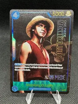 One piece Monkey D.Luffy P-055 Live Action Premium English Card Foil NM - Image 1