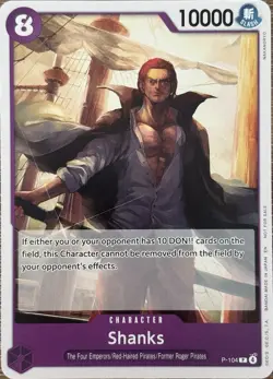 Shanks (Tournament Pack 2026 Vol. 2) PR One Piece Promotion Cards P-104 NM - Image 1