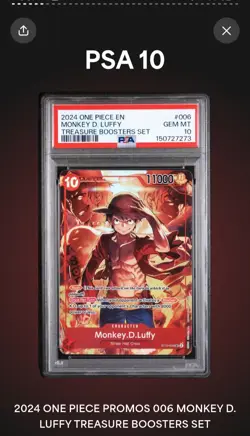 One Piece Card Game TCG Monkey.D.Luffy ST10-006 Treasure Boosters PSA 10 - Image 1