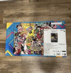One Piece Card Game Official Playmat Vol. 5 & Luffy Promo Card EB02-010 English - Image 1