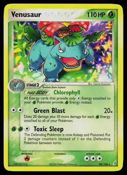 Pokemon Card - Venusaur Crystal Guardians 28/100 Rare Non-Holo - Image 1