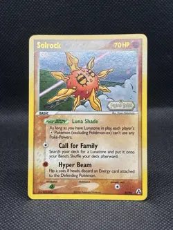 Solrock 25/92 Holo Rare Pokemon Card Legend Maker 2006 English - Image 2