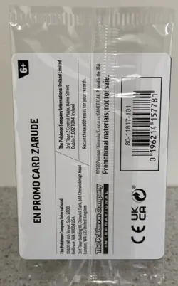 Zarude 056/084 EB Games/GameStop Promo - Pitch Black - Brand New Sealed AUS Card - Image 2