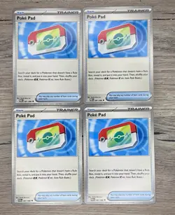 Pokemon TCG [4x Playset]: Poke Pad Cards 081/088 Lot of 4 Perfect Order - Image 1