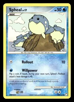 Spheal 102/123 Common Mysterious Treasures Pokemon Card - 1 - Image 2