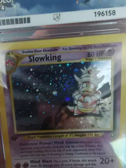 Slowking 14/111 1st Edition Neo Genesis Swirl Pokemon Card Holo Rare ACE 9 - Image 3