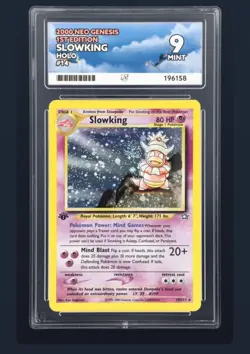 Slowking 14/111 1st Edition Neo Genesis Swirl Pokemon Card Holo Rare ACE 9 - Image 4