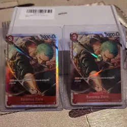 Bandai One Piece Card Game OP01 Roronoa Zoro OP01-025 Holo Rush EN Lot 2 - Image 1