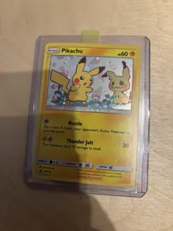Pikachu Pokemon Card PROMO SM162 Holo Saya Tsuruta See Pics Nm- - Image 3
