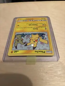 Pikachu Pokemon Card PROMO SM162 Holo Saya Tsuruta See Pics Nm- - Image 5