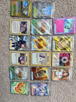 Pokemon TCG 13-Card Holo Full Art Trainer/Energy Lot | Mega Signal Sacred Ash - Image 1